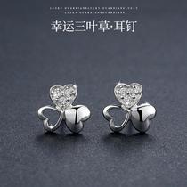 s925 sterling silver clover earrings for women small temperament earrings 2022 new trendy niche design