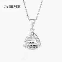 S925 silver triangle geometric pendant for women Korean style simple niche design creative personality versatile silver pendant