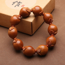 Olive core iron core carved birthday peach bracelet size 1 8 × 2 1cm about 1 cm gift to the elders longevity and boundless