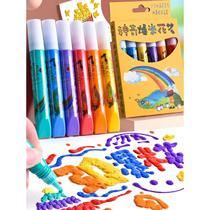 Popcorn Pen Magic Bubble Pen 3D Printing Fluffy Three-dimensional Brush Creative Cotton Graffiti Watercolor Student Handmade