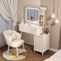 Cream style dressing table bedroom modern simple dressing table with mirror small one person 2023 new drawer cabinet integrated