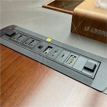 Electric flip table socket Automatic rotating information box Conference free combination module welding-free junction box