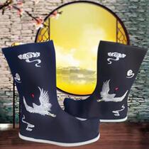 Ancient costume ancient Hanfu boots men and women cos martial arts childrens Chinese cloth boots shoes opera Jinyiwei officer and soldier boots