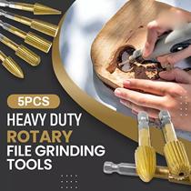 Heavy Duty Rotary File Grinding Tools Hexagonal Handle Woodworking 5-piece Set of Woodworking Files