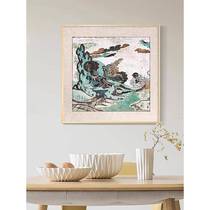 Yulin Grottoes Water Moon Guanyin New Chinese Style Square Zen Hanging Painting Guest Restaurant Decorative Painting Entrance Cabinet Study Place Retro