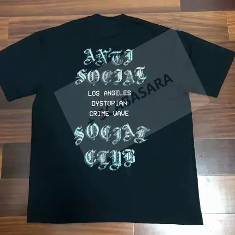 ASSC готический шрифт напечатанный цилиндр короткие рукава