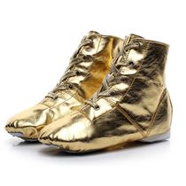 Gold Silver Jazz Shoes PU Modern Dance Stage Performances Bo