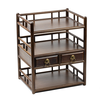 Bogu rack solid wood chinese table top n small tea rack tea cup rack tea set storage rack tea table teapot storage rack tea table teapot storage