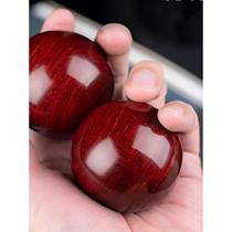 Authentic small leaf red sandalwood health ball handball solid wood hand massage ball elderly fitness ball play hand spin ball gift