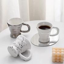 Nordic ins style ceramic mug splashing ink creative design high-value household girls drinking cup coffee cup
