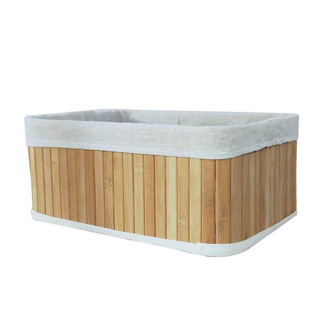 Cross-border bamboo foldable storage basket woven dirty clothes toy storage bucket dustproof and thickened storage basket