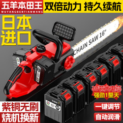 Electric Chainsaw Rechargeable Portable Household Tree Cutting Saw Outdoor Tree Saw Electric Small Pruning Saw Electric Chain Saw