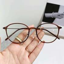 T7182 Korean style round thin frame light myopia glasses frame for women without makeup Internet celebrity Xiaohongshu literary and artistic plain glasses for men