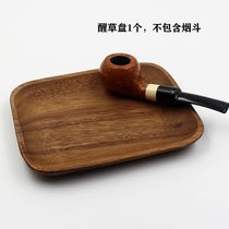 Dough barrel pipe operation tray Acacia wood tray hand-rolled solid wood pipe tray to store cut tobacco sober tray tobacco