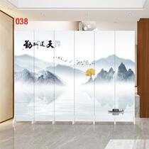 Screen partition living room simple and modern office toilet windproof shielding wall folding mobile black cloth art generation folding screen