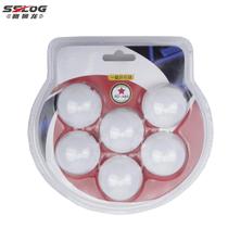 Factory direct sales ABS new material hardened and thickened durable and not easy to break can be printed 6 pieces of yellow and white table tennis balls