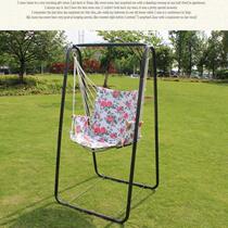 Outdoor wrought iron balcony rocking chair indoor courtyard single cradle household hammock hanging chair swing adult children @)