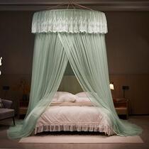 Extra large ceiling-mounted mosquito net encrypted and thickened household European-style palace single door installation-free floor-standing dome mosquito net 2 0m bed