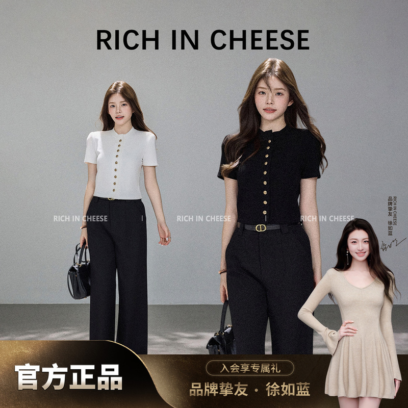 Jin Chuan Chuan Xiang Xie Diary [Summer Edition] Black Casual Chic Top Fashionable Women's Summer Slimming Outfit