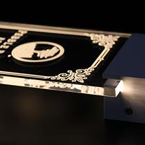 Acrylic light-emitting door number hotel room crystal KTV water number plate digital transparent package bright light room number plate FMK hall customized