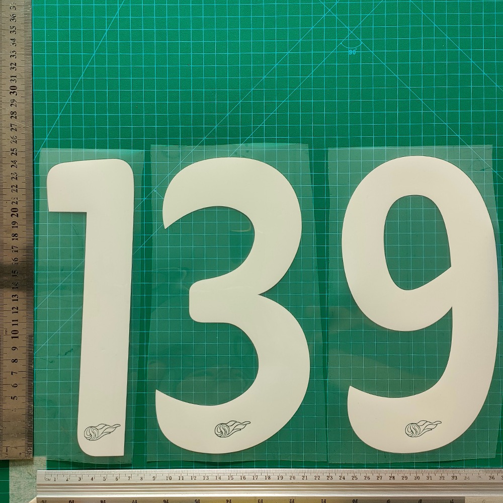 23-24 中国スーパーリーグ - Bグレード ジャージ番号文字 熱転写番号ステッカー ジャージ用品