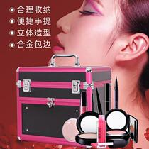 Supply ready-made makeup box with drawer box hand-held aluminum storage box large manicure box