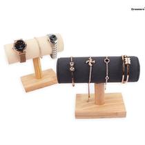 Bracelet stand solid wood bracelet bracelet velvet display stand watch stand props jewelry collection manufacturer