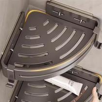 Bathroom storage rack space aluminum punch-free corner toilet sink above wall-mounted triangular bathroom storage rack