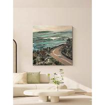American sea scenery modern minimalist living room decoration painting bedroom road artistic conception entrance bedside wave hanging painting