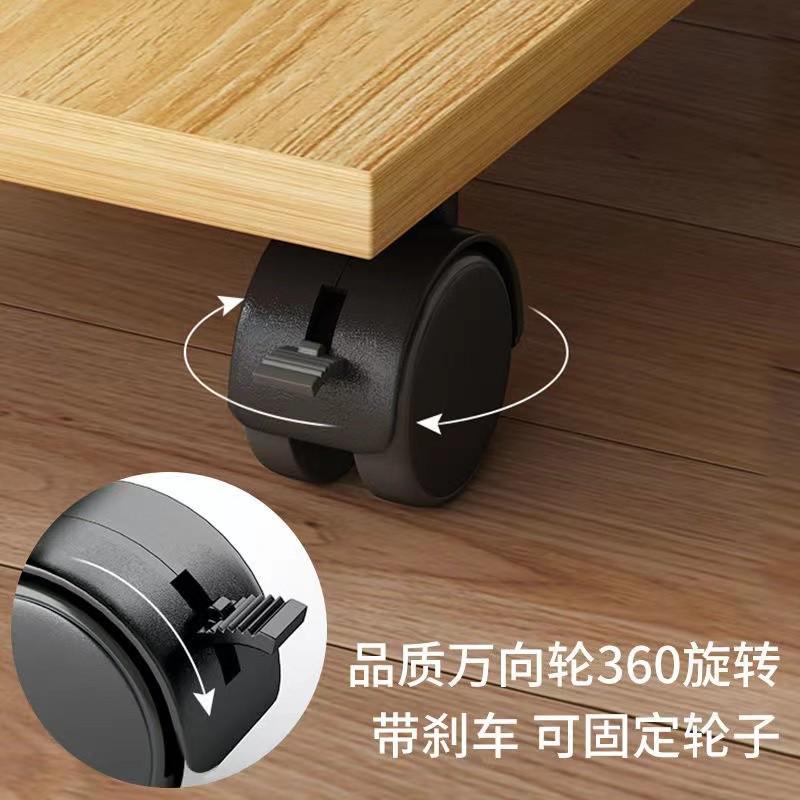 Simple desktop computer base host tray chassis bracket with pulleys home host bottom bracket office host bracket