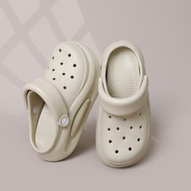 Tuochi Shoes Summer EVA Crocs Womens Thick-soled Outerwear Beach Slippers Non-slip Anti-odor Garden Shoes Sandals