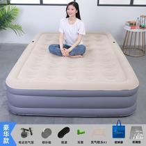 2@Heightened and thickened inflatable bed double 1 sleeper 5 people home lazy bed sheet single air mattress portable 1 2 use plus