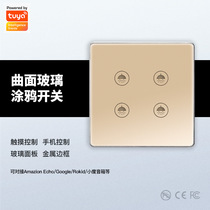 Factory direct sales tuya zigbee smart switch mobile phone remote control type 86 tuya touch panel switch