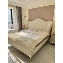 Luxurious top bed Yuanbao American light luxury solid wood bed double bed 2 meters 2 2 meters master bedroom king bed furniture