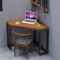 High-end household solid wood corner table corner desk bedroom triangle desk laptop office desk wall