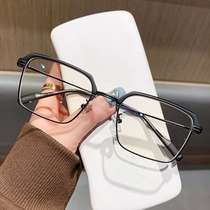 New 01177 square frame hot style small face mens anti-blue light eyebrow glasses frame half frame can be equipped with glasses for eyes