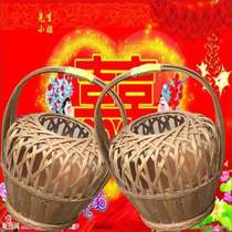 Guangxi traditional old yellow bamboo fire cage bamboo braided warmer hand warmer wedding supplies drying stove charcoal tile basin bamboo