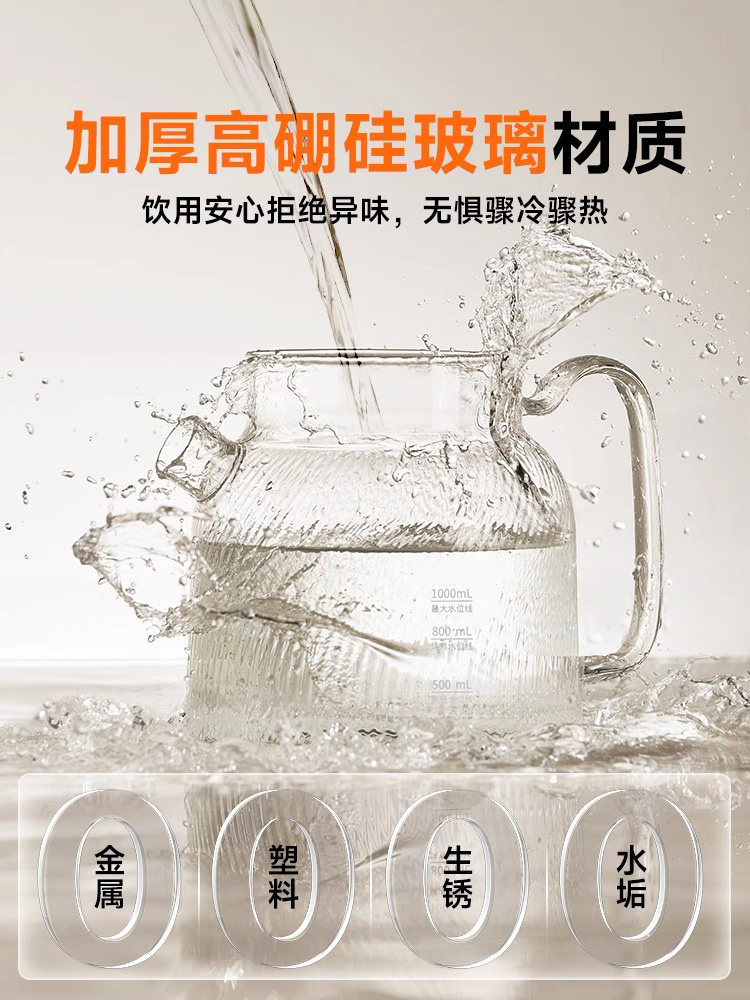 All-Glass 2025 New Model Health Pot, Integrated Stewing and Brewing Teapot, Small Smart Multifunctional Kettle for Office Use