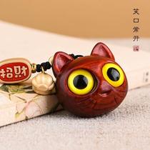 Douyin recommends rosewood kitten pendant cute mobile phone chain pendant personalized creative bag car keychain