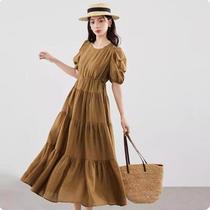 Dress 2024 spring new style skirt temperament mid-length French short-sleeved tea dress for women SF3191341