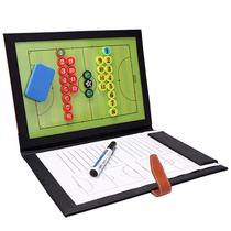Futsal tactical board leather teaching board foldable magnetic coaching sand table with magnetic stone eraser