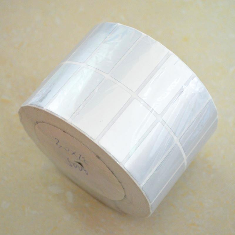 30*15mm matte silver barcode paper silver waterproof barcode label paper Asian silver self-adhesive label paper 5000 sheets
