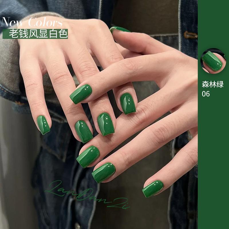 15ml Old Money Style Special Green Whitening Nail Polish Gel 2025 New Year Internet Celebrity Granny Ink Deep Foot Avocado