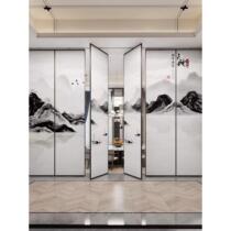 Store movable partition room hotel high soundproof wall conference room dance activity screen wine partition rotating folding wall door