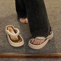 Sandals for womens outer wear 2024 summer new style thick-soled fashionable sandals for womens flip-flops