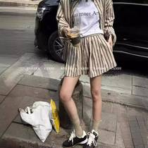 BANANACANDY fashionable A-line striped loose comfortable charming and slim shorts 6307