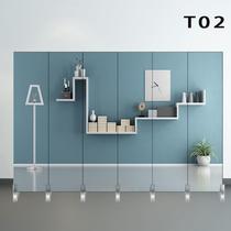 Screen bedroom partition generation and guest decoration living room folding bed home modern simple internet celebrity wall stack movable Nordic style