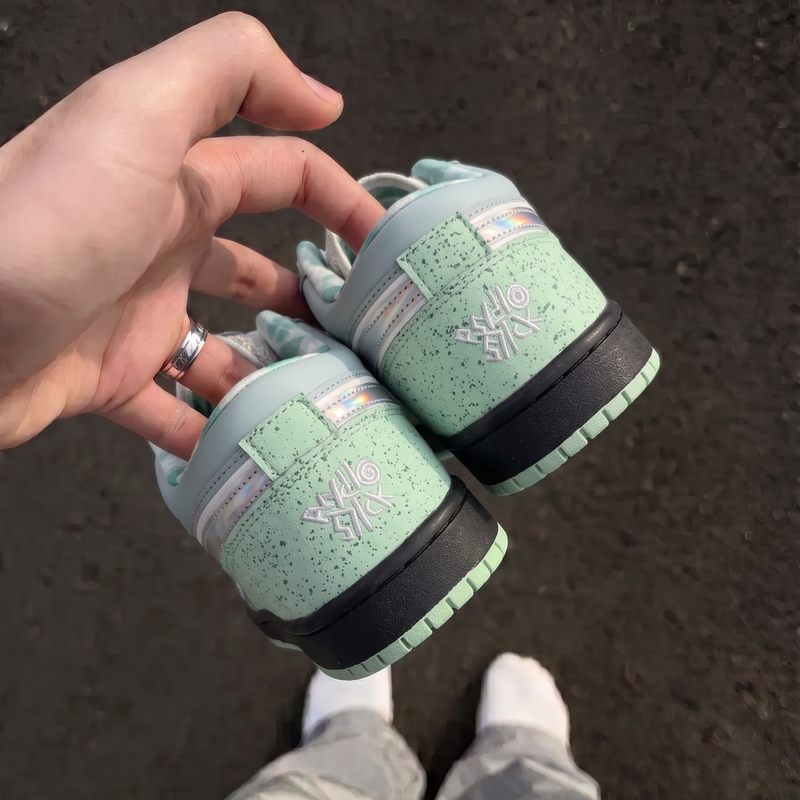 Visecoo Concepts Co-Branded Mint Green Color-Blocked Casual Sneakers Green Lobster Men's and Women's Lightning Shoes Visecoo Concepts Co-Branded Mint Green Color-Blocked Casual Sneakers Green Lobster Men's and Women's Lightning Shoes