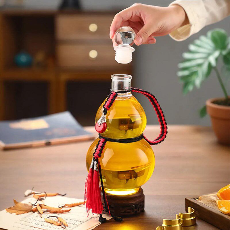 New gourd glass wine bottle bubble wine bottle creative high borosilicate bubble wine bottle portable home wine bottle gift