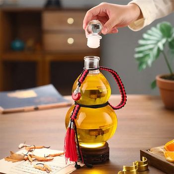 New gourd glass wine bottle bubble wine bottle creative high borosilicate bubble wine bottle portable home wine bottle gift